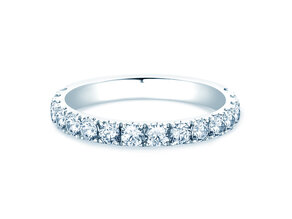 Bague de fiançailles Dusk en 9K or blanc avec diamants 0,96ct G/SI