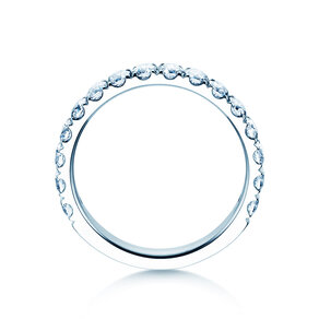 Bague de fiançailles Dusk en 9K or blanc avec diamants 0,96ct G/SI
