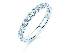 Bague de fiançailles Dusk en 9K or blanc avec diamants 0,96ct G/SI