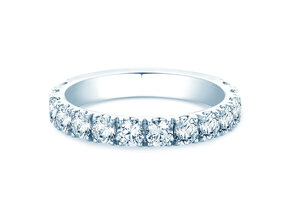 Bague de fiançailles Dusk en 14K or blanc avec diamants de laboratoire 1,40ct E/VS