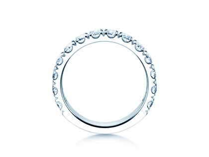 Bague de fiançailles Dusk en 14K or blanc avec diamants de laboratoire 1,40ct E/VS