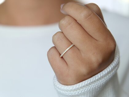 Bague de fiançailles Dusk dans 14K or jaune avec diamants 0,35ct G/SI
