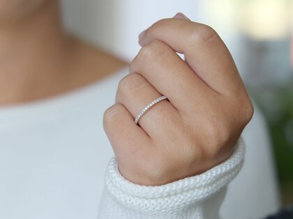 Bague de fiançailles Dusk en 9K or blanc avec diamants 0,25ct G/SI