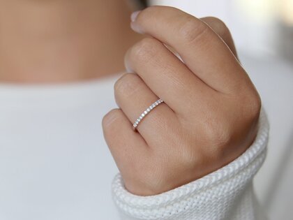 Bague de fiançailles Dusk dans 14K or blanc avec diamants 0,35ct G/SI