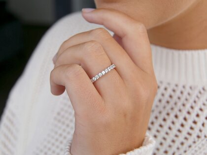Bague de fiançailles Dusk en 9K or blanc