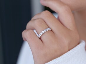 Bague de fiançailles Dusk en 14K or blanc avec diamants de laboratoire 1,40ct E/VS