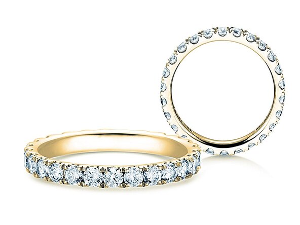 Bague de fiançailles Dusk en 18K or jaune avec diamants 1,17ct G/SI