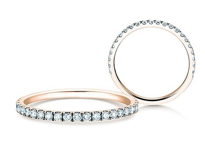 Bague de fiançailles Dusk dans 14K or rose avec diamants 0,35ct G/SI