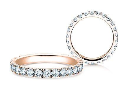 Bague de fiançailles Dusk en 9K or rose avec diamants 1,17ct G/SI