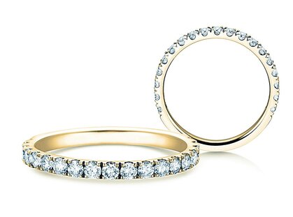 Bague de fiançailles Dusk dans 18K or jaune avec diamants 0,55ct G/SI