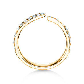 Bague de fiançailles Flow Pavé en 14K or jaune avec diamants 0,51ct G/SI