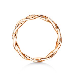 Bague de fiançailles Sparkling Curve en 14K or rose