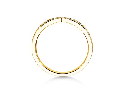 Bague de fiançailles V-Eternity en 14K or jaune avec diamants 0,22ct G/SI