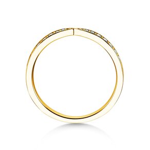 Bague de fiançailles V-Eternity en 14K or jaune avec diamants 0,22ct G/SI