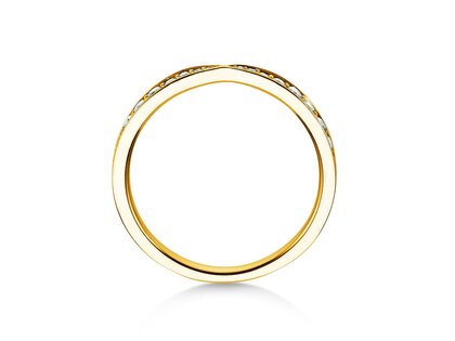 Bague de fiançailles V-Eternity en 14K or jaune avec diamants 0,30ct G/SI