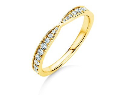 Bague de fiançailles V-Eternity en 14K or jaune avec diamants 0,30ct G/SI