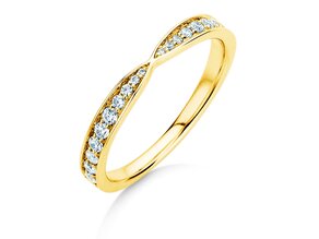 Bague de fiançailles V-Eternity en 14K or jaune avec diamants 0,30ct G/SI
