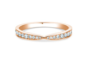 Bague de fiançailles V-Eternity en 18K or rose avec diamants 0,30ct G/SI