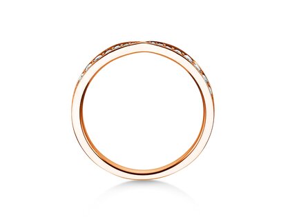 Bague de fiançailles V-Eternity en 18K or rose avec diamants 0,30ct G/SI