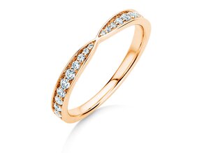 Bague de fiançailles V-Eternity en 18K or rose avec diamants 0,30ct G/SI