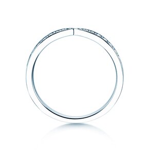 Bague de fiançailles V-Eternity en 14K or blanc avec diamants 0,22ct G/SI