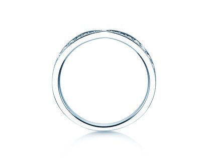 Bague de fiançailles V-Eternity en 14K or blanc avec diamants 0,30ct G/SI