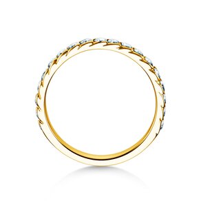 Bague de fiançailles Wave en 14K or jaune avec diamants 0,57ct G/SI