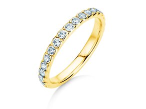 Bague de fiançailles Wave en 14K or jaune avec diamants 0,57ct G/SI