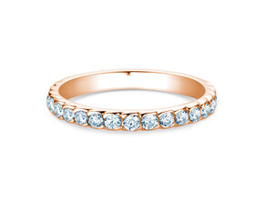 Bague de fiançailles Wave en 14K or rose avec diamants 0,57ct G/SI