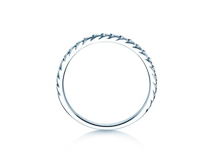Bague de fiançailles Wave en 14K or blanc avec diamants 0,33ct G/SI