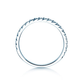 Bague de fiançailles Wave en 14K or blanc avec diamants 0,33ct G/SI
