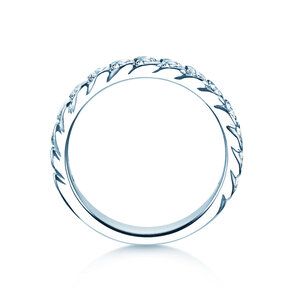 Bague de fiançailles Wave en 14K or blanc avec diamants 1,30ct G/SI