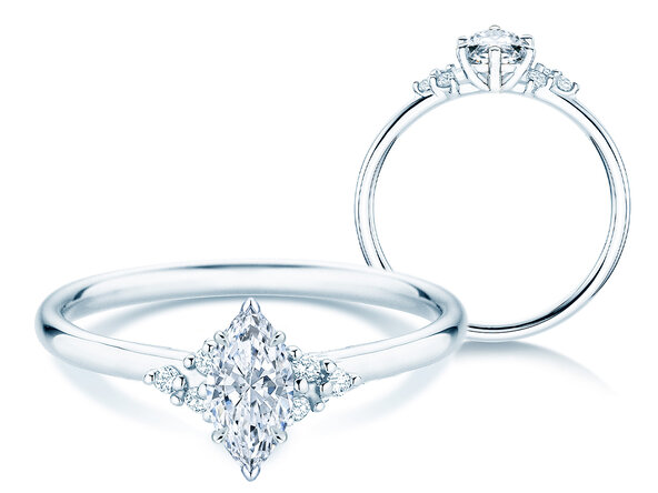 Bague de fiançailles Blossom Marquise