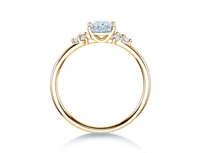 Bague de fiançailles Blossom Oval en or jaune