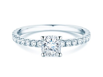 Bague de fiançailles Classic 4 Cushion Pavé