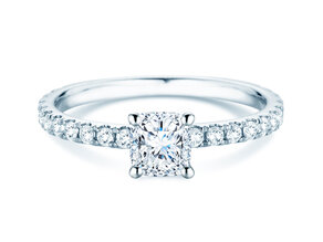 Bague de fiançailles Classic 4 Cushion Pavé