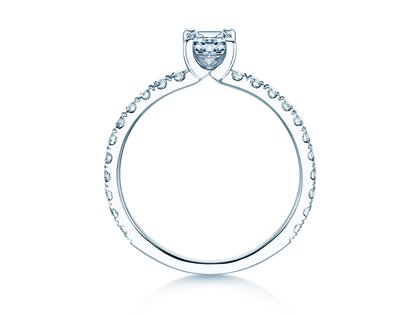 Bague de fiançailles Classic 4 Emerald Pavé