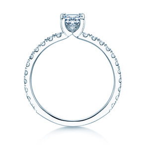 Bague de fiançailles Classic 4 Emerald Pavé