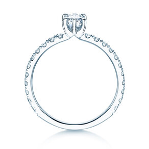 Bague de fiançailles Classic 4 Marquise Pavé