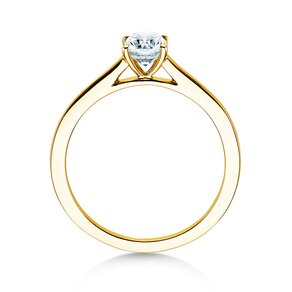 Bague de fiançailles Cushion en 14K or jaune avec diamant 0,50ct G/SI