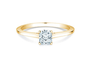 Bague de fiançailles Cushion en 14K or jaune avec diamant 0,50ct G/SI