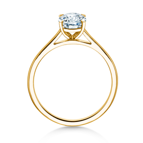 Bague de fiançailles Oval Cut en 18K or jaune avec diamant 0,75ct G/SI