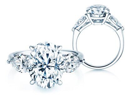 Bague de fiançailles Oval Pear Cut