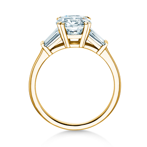 Bague de fiançailles Brilliant Tapered Baguette  en 9K or jaune avec diamants 0,41ct G/SI