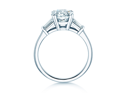 Bague de fiançailles Brilliant Tapered Baguette  en 14K or blanc avec diamants 0,41ct G/SI