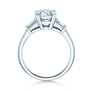 Bague de fiançailles Brilliant Tapered Baguette  en 14K or blanc avec diamants 0,41ct G/SI