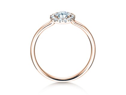 Bague de fiançailles Flower en or rose