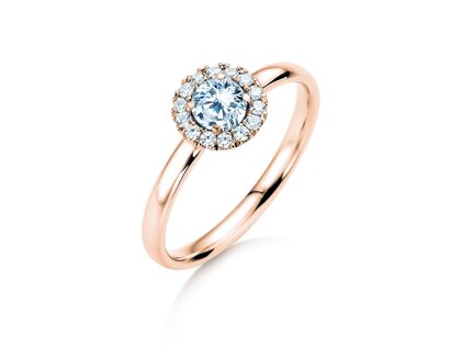 Bague de fiançailles Flower en or rose