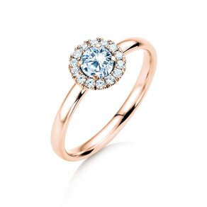 Bague de fiançailles Flower en or rose
