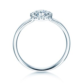 Bague de fiançailles Flower en platine